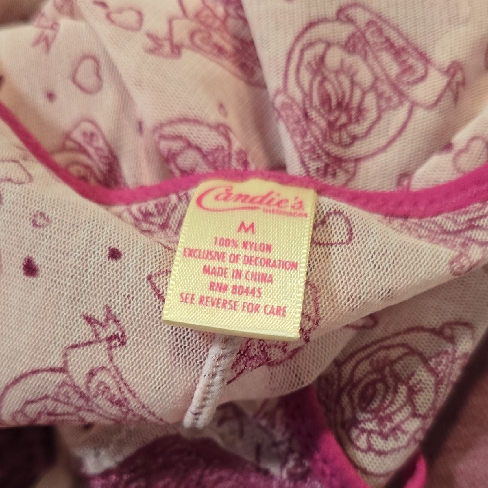 Candies Pink Lace Trim Chemise - Picture 3 of 3